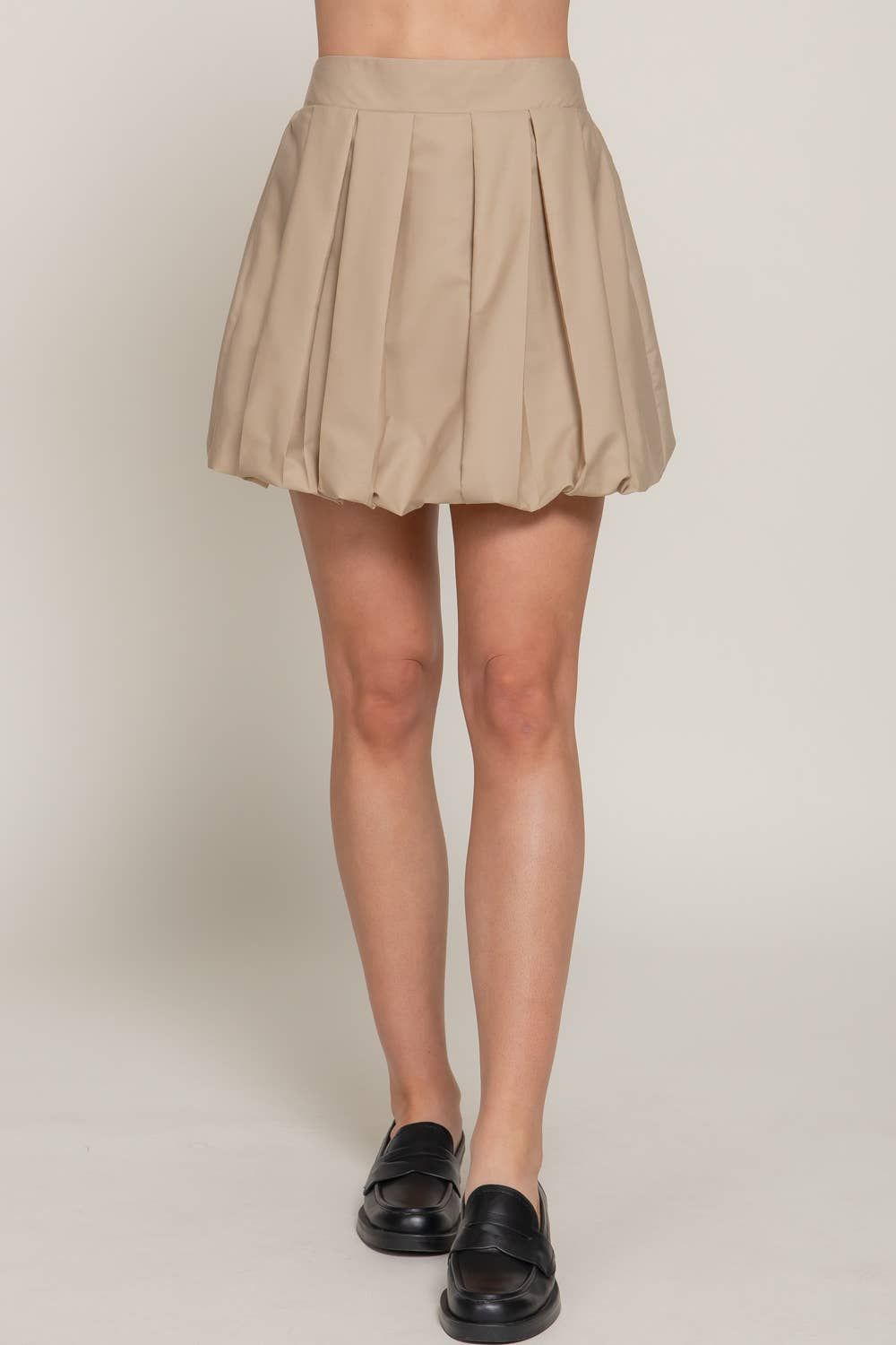 Ballon Pleated Mini Skirt