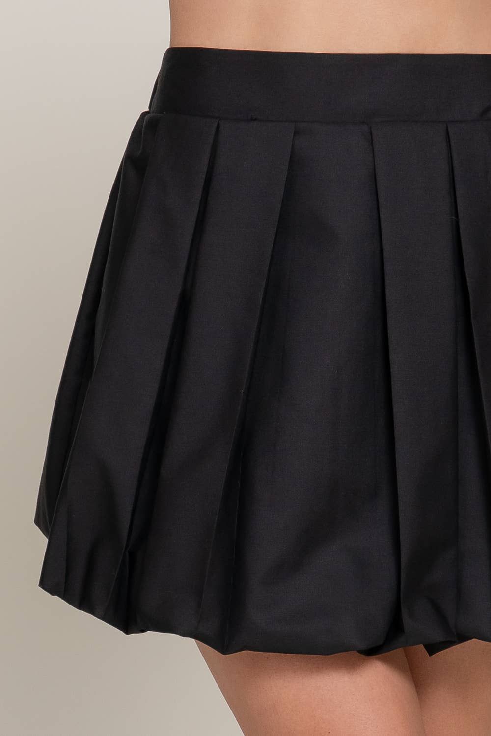 Ballon Pleated Mini Skirt