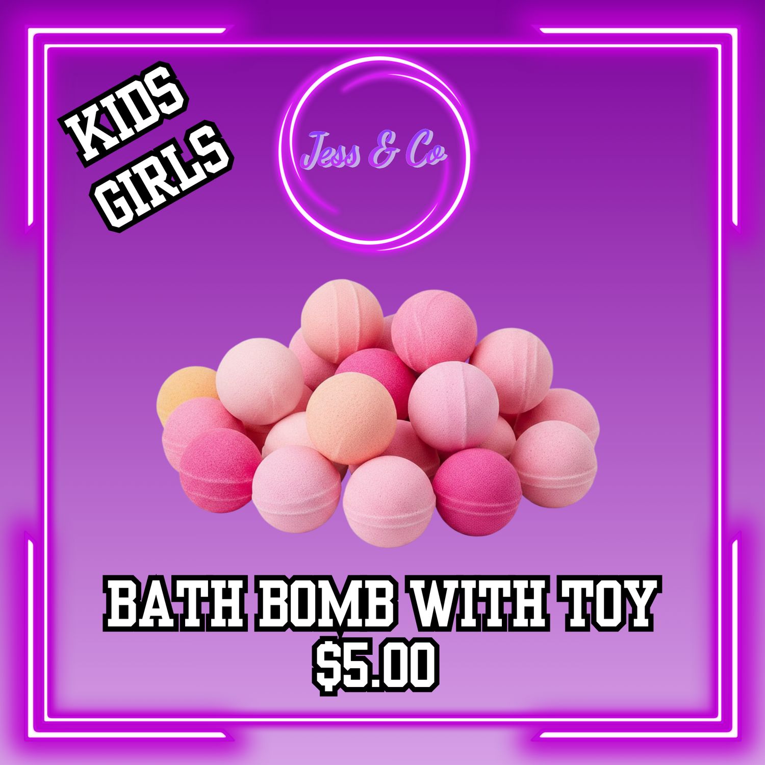 GIRLS BATH BOMB WITH TOY