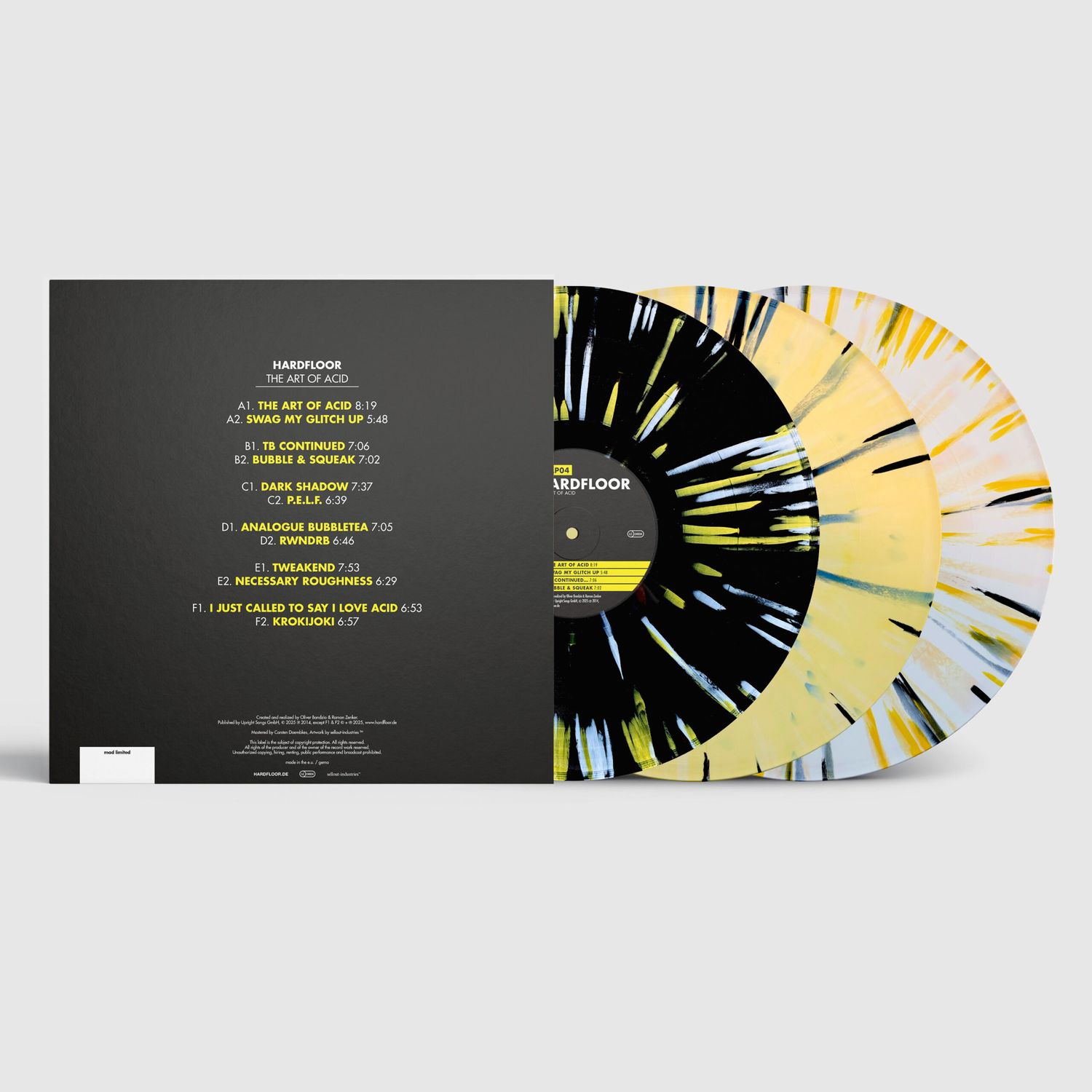 The Art Of Acid - Re-Release - 3x12" Vinyl in black / yellow / white splattered (Ltd. 164 copies)