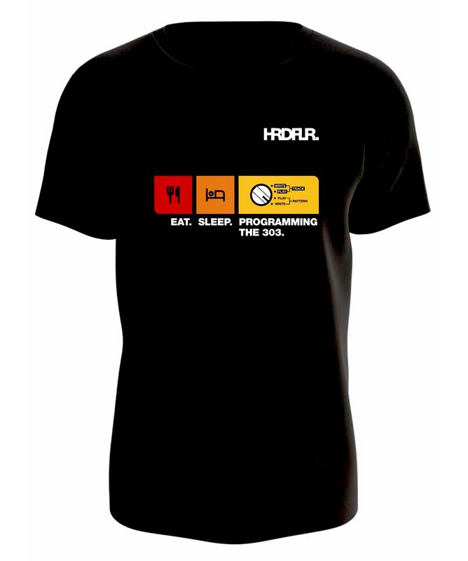 HRDFLR Shirt - Black / "Eat.Sleep.Programm."