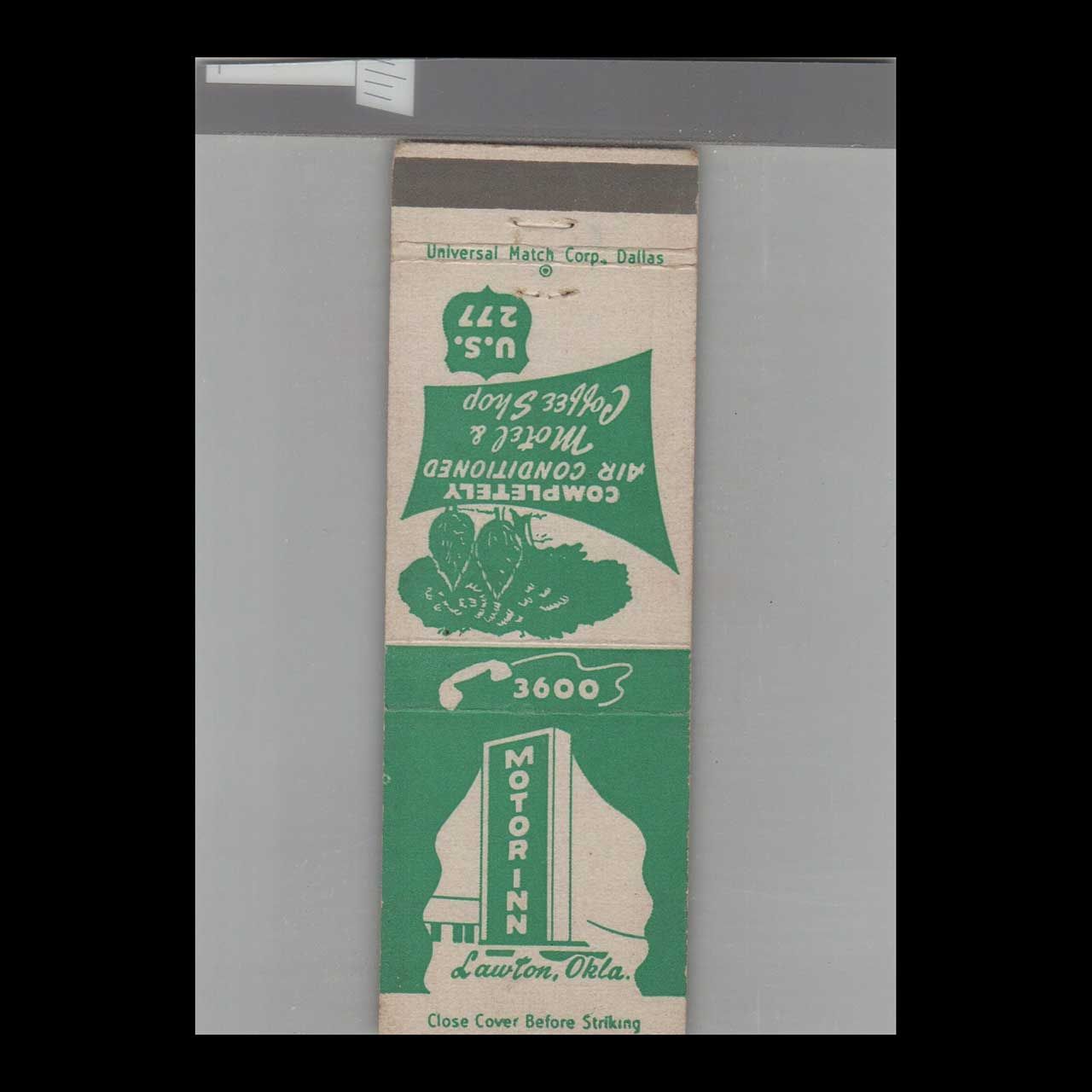 Motor Inn Lawton, OK Vintage Advertising Matchbook Cover Vintage Advertising Collectible