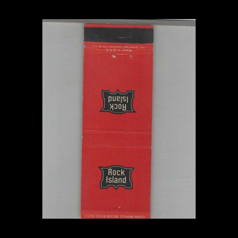 Railroad Rock Island Railroad Vintage Advertising Matchbook Cover Vintage Advertising Collectible
