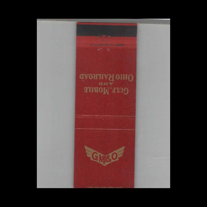 Railroad Gulf Mobile &amp; Ohio Railroad Vintage Advertising Matchbook Cover Vintage Advertising Collectible