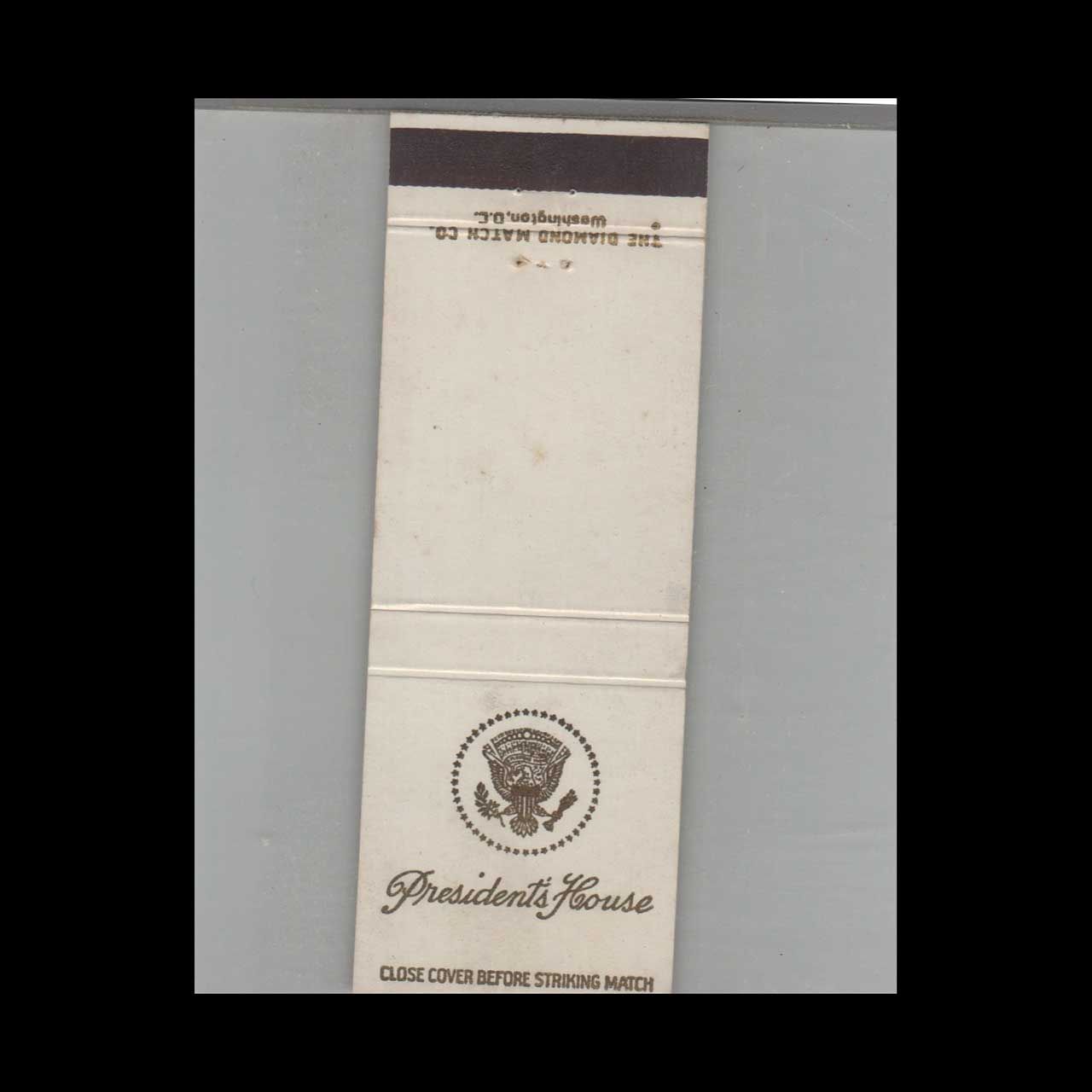 President&#39;s House Vintage Advertising Matchbook Cover Vintage Advertising Collectible