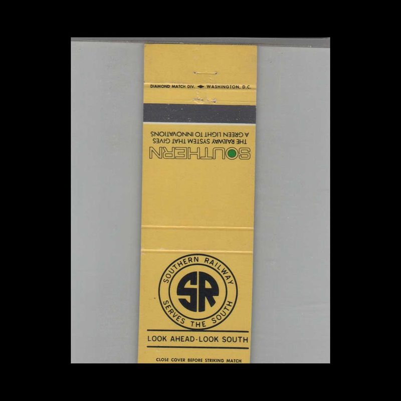 Railroad Southern Railway Serves The South Vintage Advertising Matchbook Cover Vintage Advertising Collectible