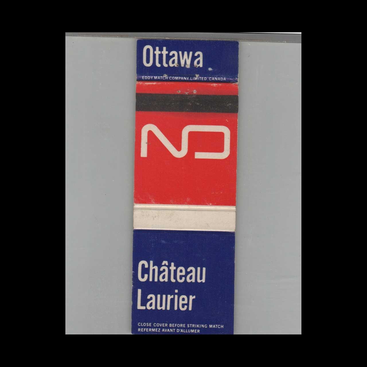 Railroad Canadian National Railway Chateau Laurier Vintage Advertising Matchbook Cover Vintage Advertising Collectible