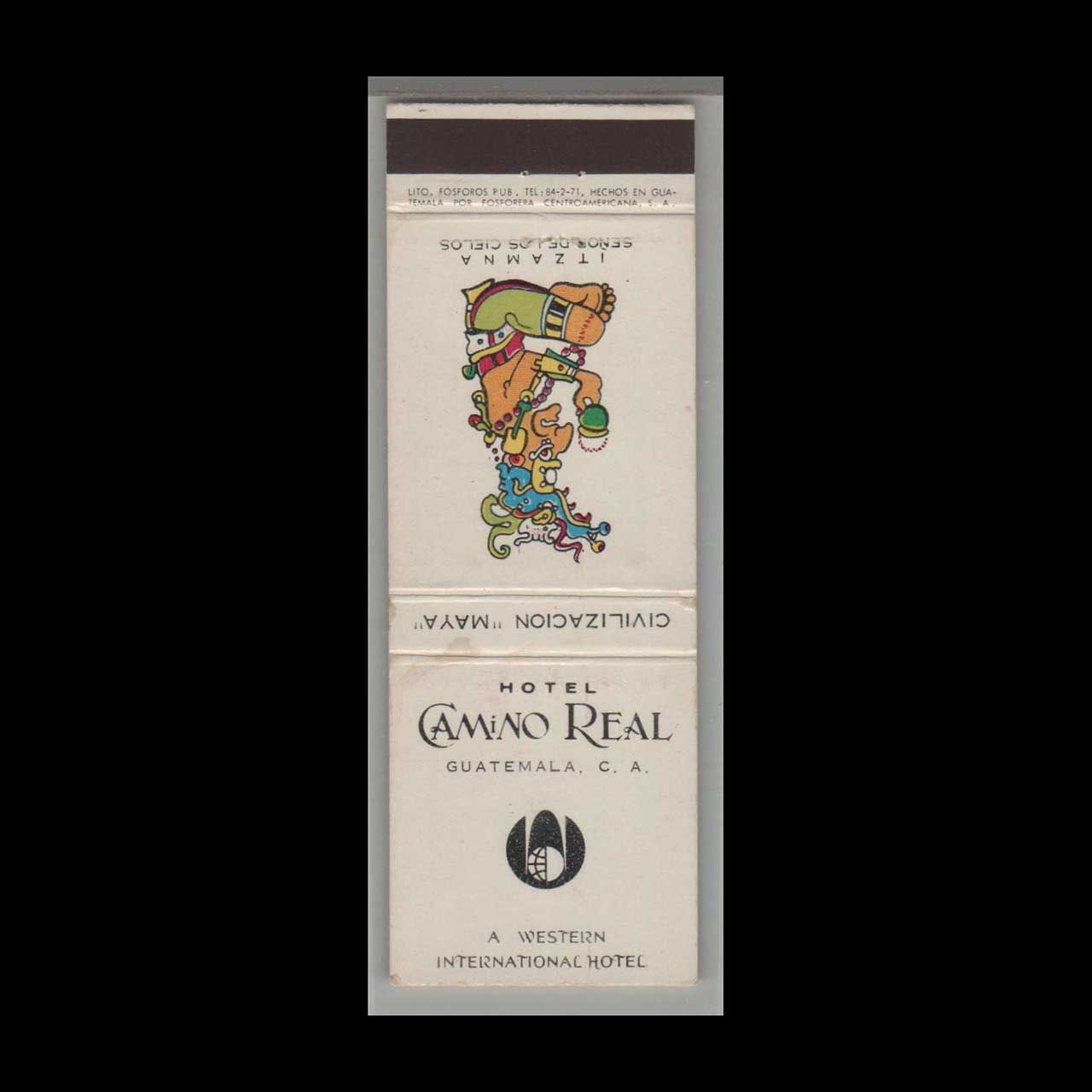 Vintage Hotel Hotel Camino Real Guatemala, C.A. Vintage Matchbook Advertising Cover