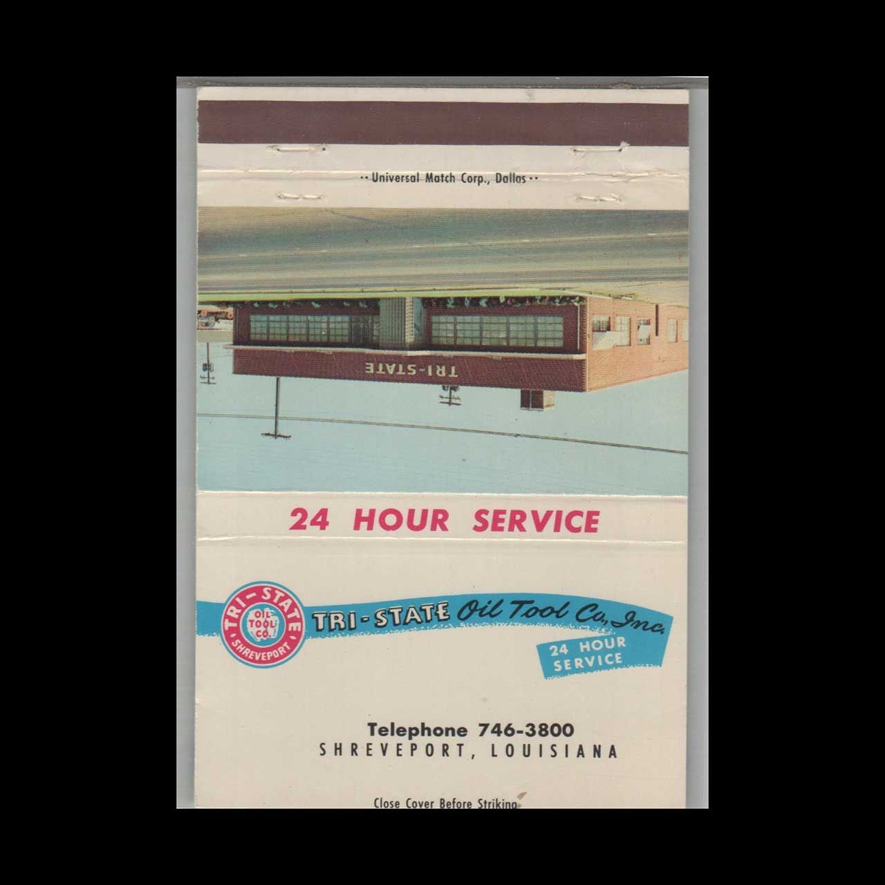 Tri-State Oil Tool Co Inc Shreveport LA #2 Vintage Matchbook Advertising Cover