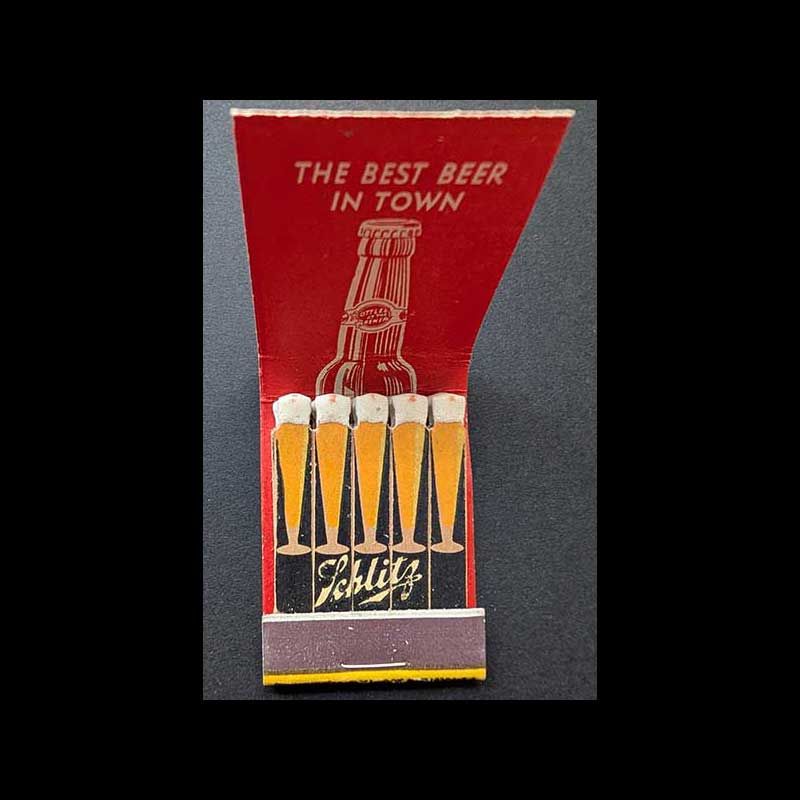 Feature Matchbook Full Book Schlitz Beer The Hofbrau Bellefonte, PA Vintage Matchbook Advertising Cover