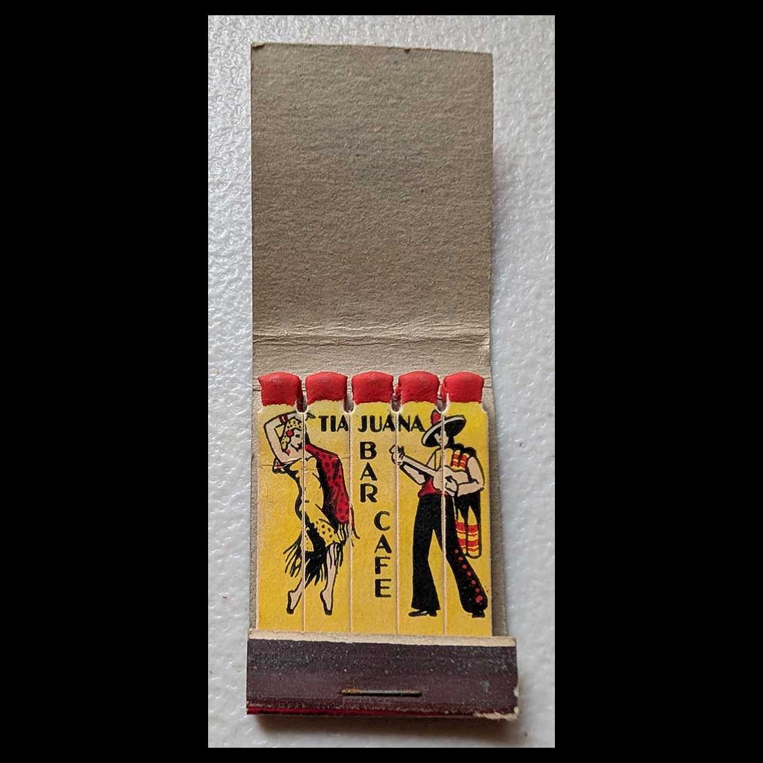 Feature Matchbook Full Book Tia Juana Bar &amp; Cafe Minneapolis, MN Vintage Matchbook Advertising Cover