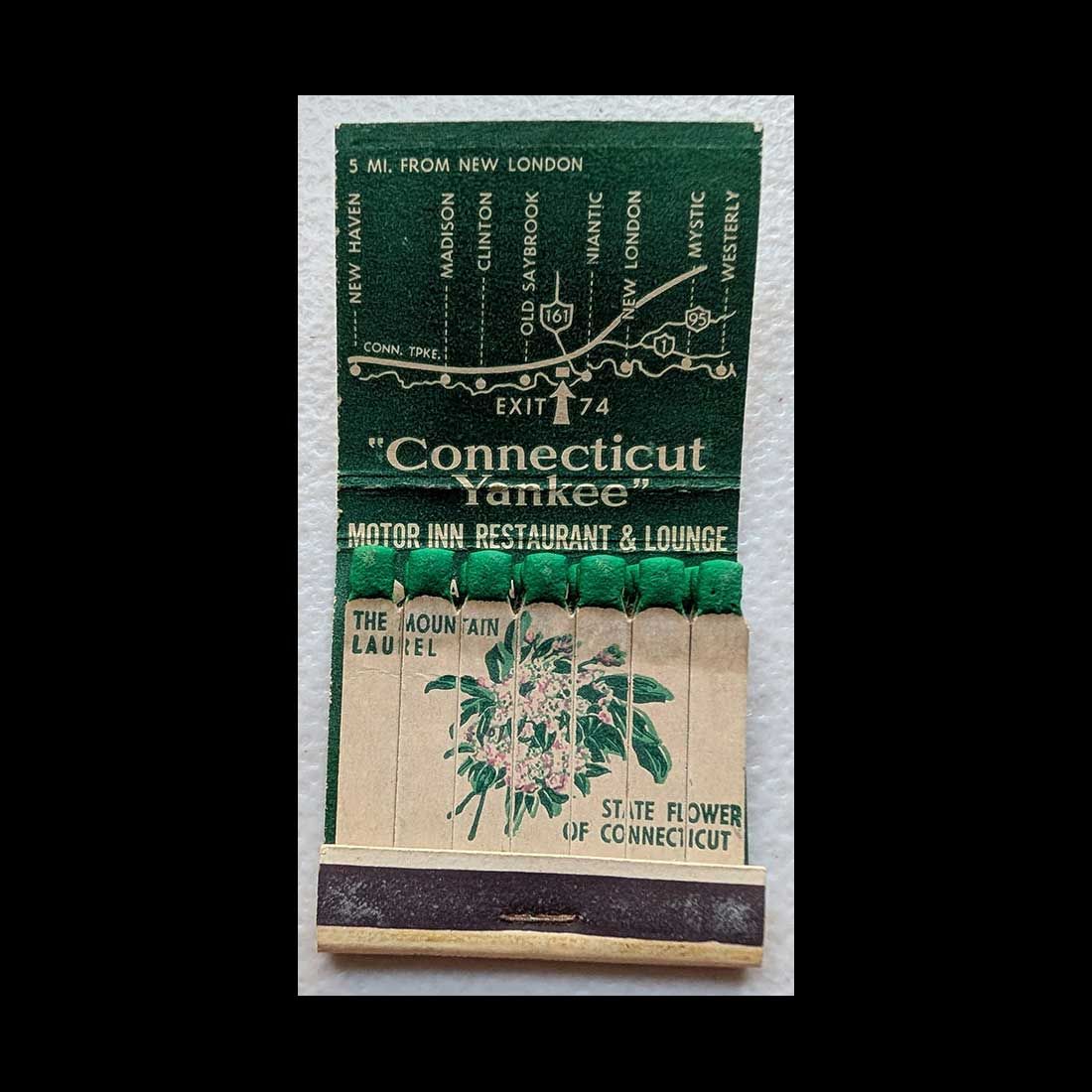 Feature Matchbook Full Book Connecticut Yankee Motor Inn Niantic, CT Vintage Matchbook Advertising Cover