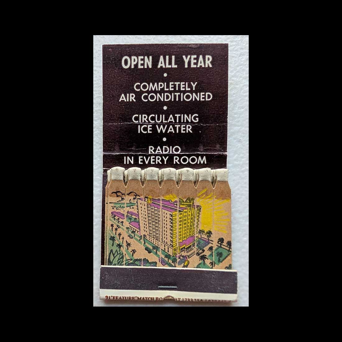 Feature Matchbook Full Book Bob Salante The Delano Hotel Miami Beach, FL Vintage Matchbook Advertising Cover