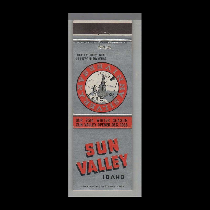 Sun Valley Idaho Silver Anniversary Vintage Matchbook Advertising Cover
