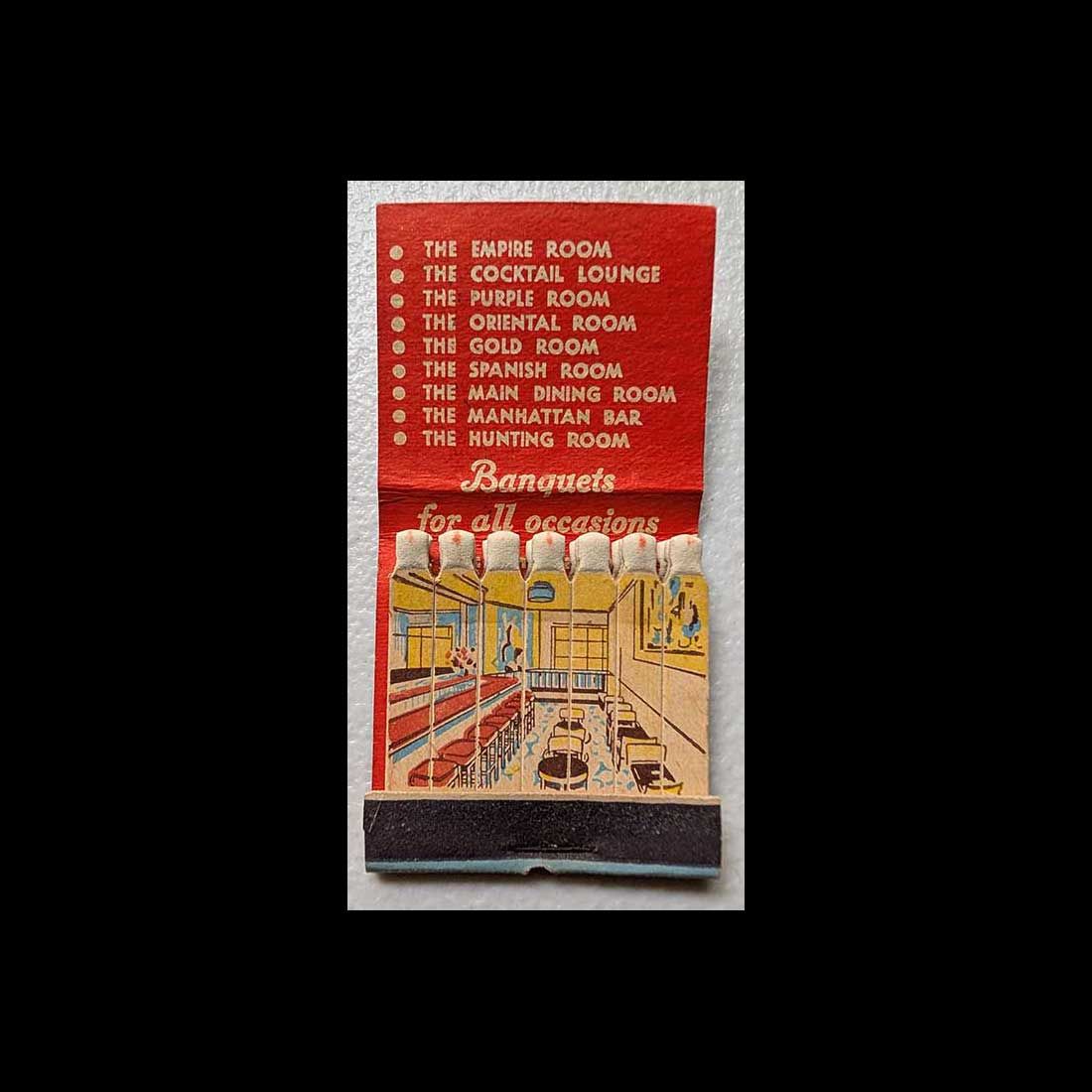 Feature Matchbook Full Book Putnam &amp; Thurston&#39;s Restaurant Worcester MA Vintage Matchbook Advertising Cover