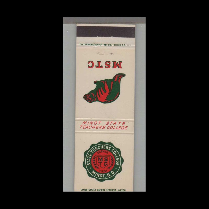 College - University- Minot State Teachers College Vintage Matchbook Advertising Cover