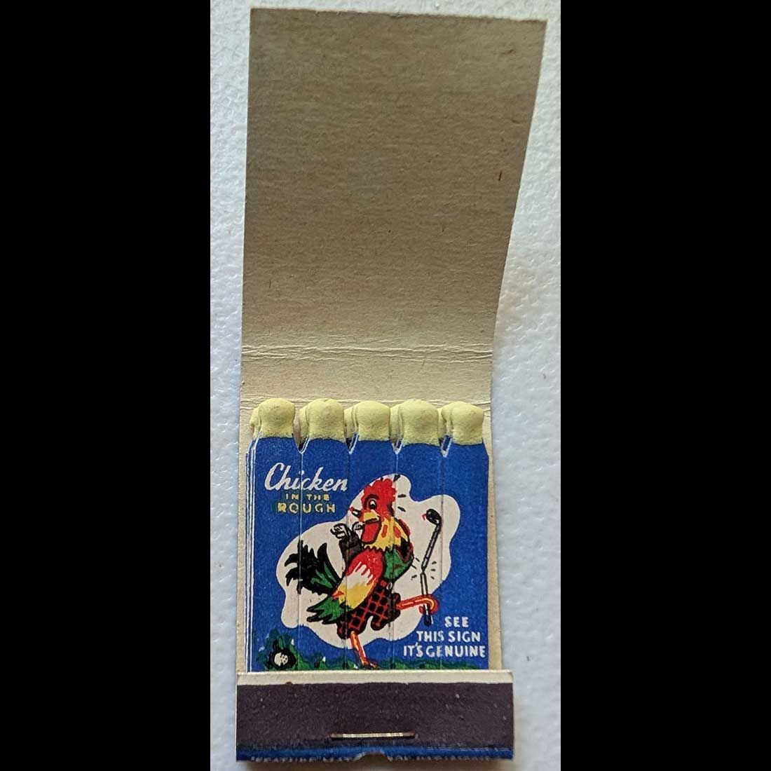 Feature Matchbook Full Book Chicken In The Rough Jones Bros Drive In Amarillo TX Vintage Matchbook Advertising Cover