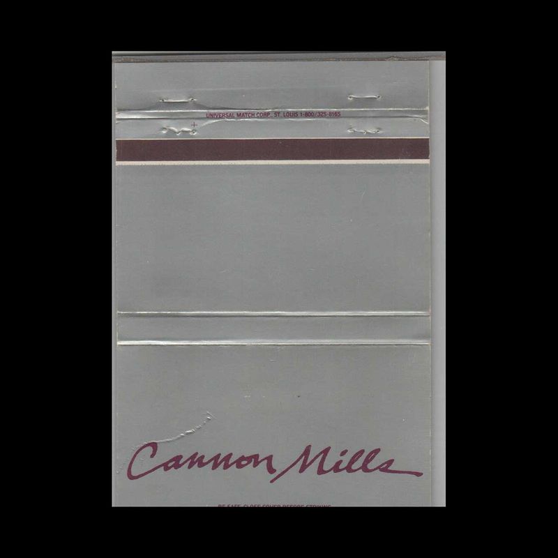 Cannon Mills Vintage Matchbook Advertising Cover