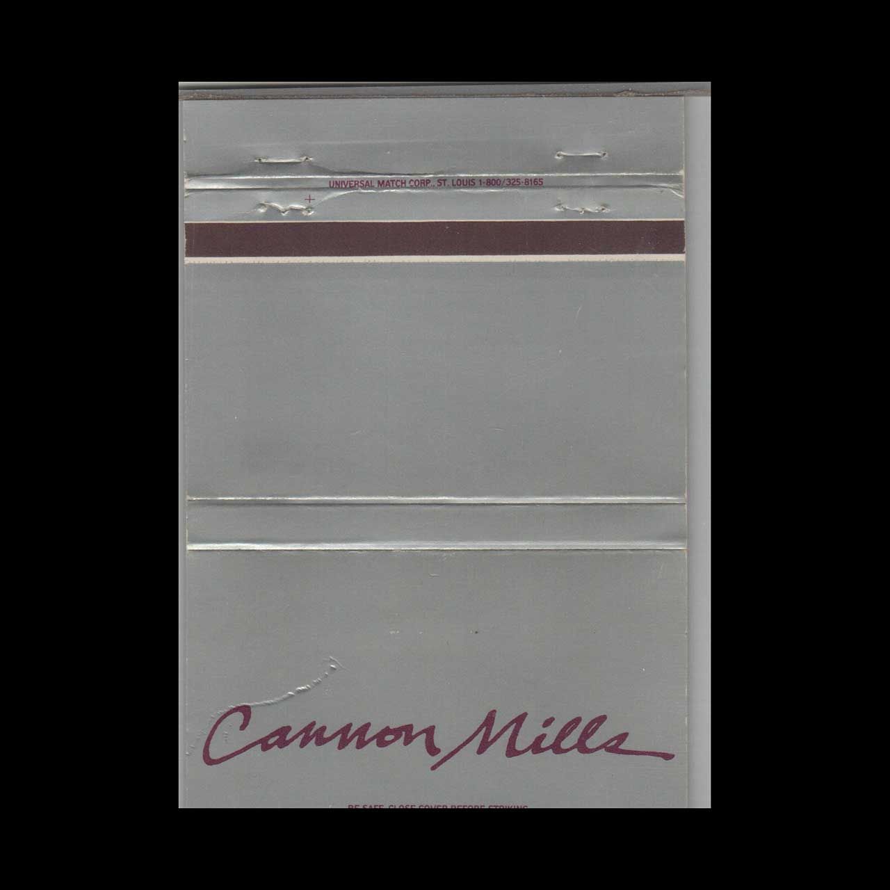 Cannon Mills Vintage Matchbook Advertising Cover