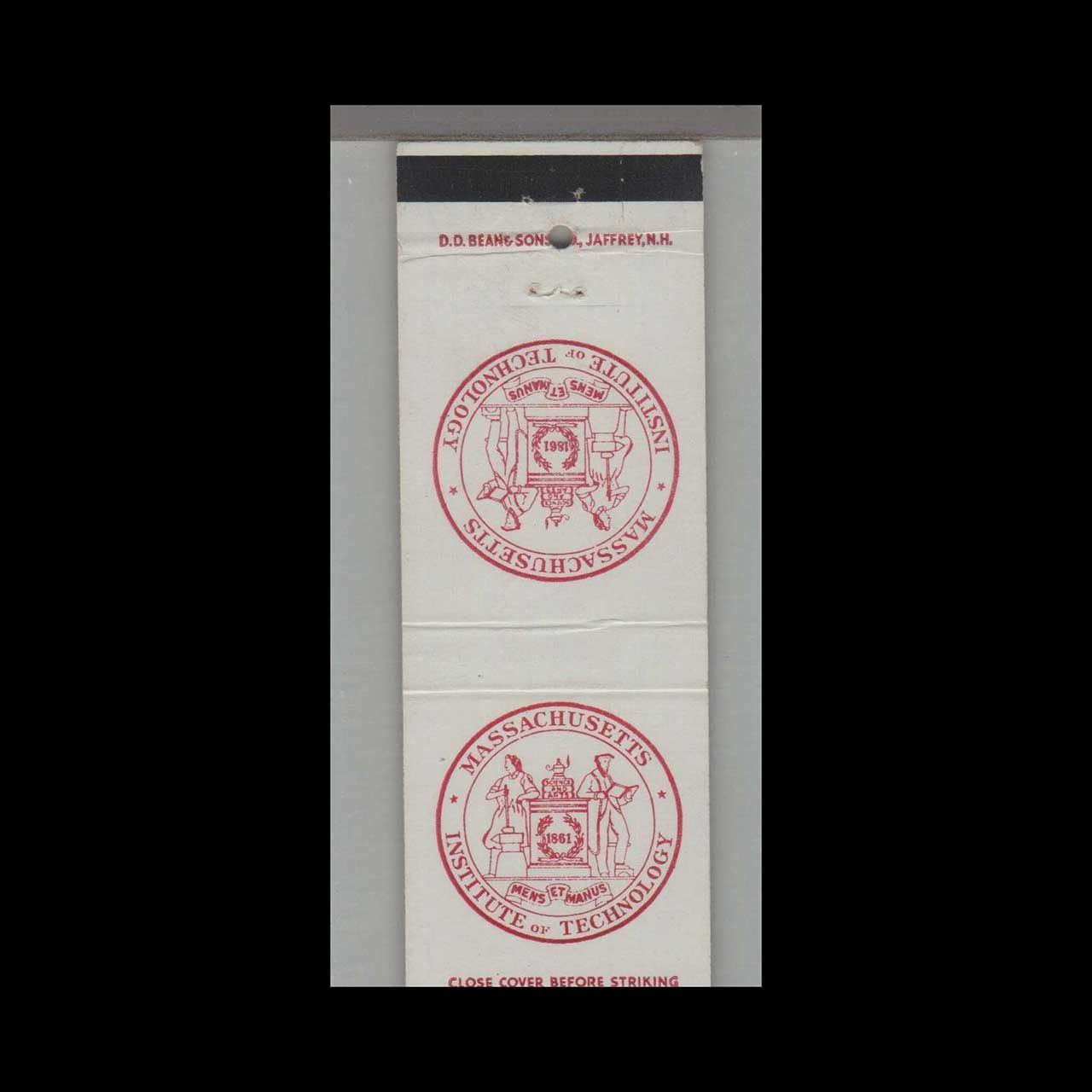 College - University- Massachusetts Institute of Technology Vintage Matchbook Advertising Cover