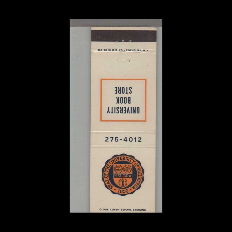 College - University- University of Rochester Vintage Matchbook Advertising Cover