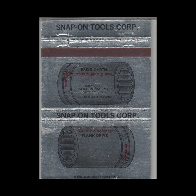 Snap-On Tools Corp Earth City, MO Vintage Matchbook Advertising Cover