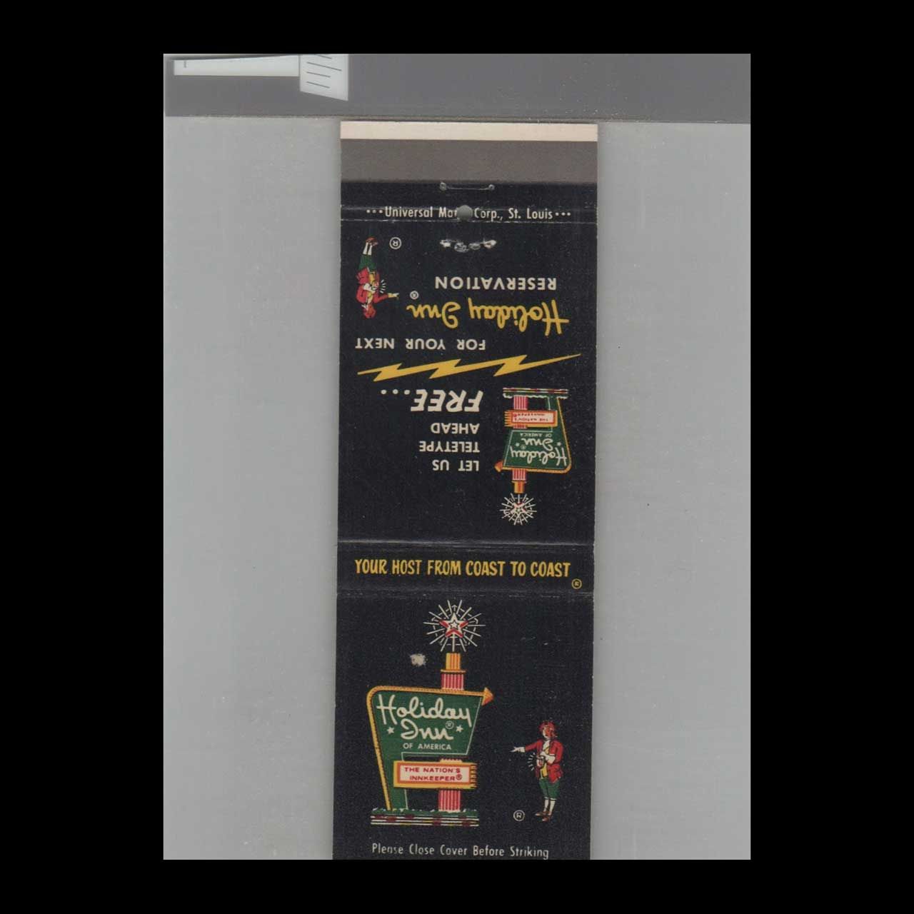 Holiday Inn Anniston, AL Vintage Matchbook Advertising Cover