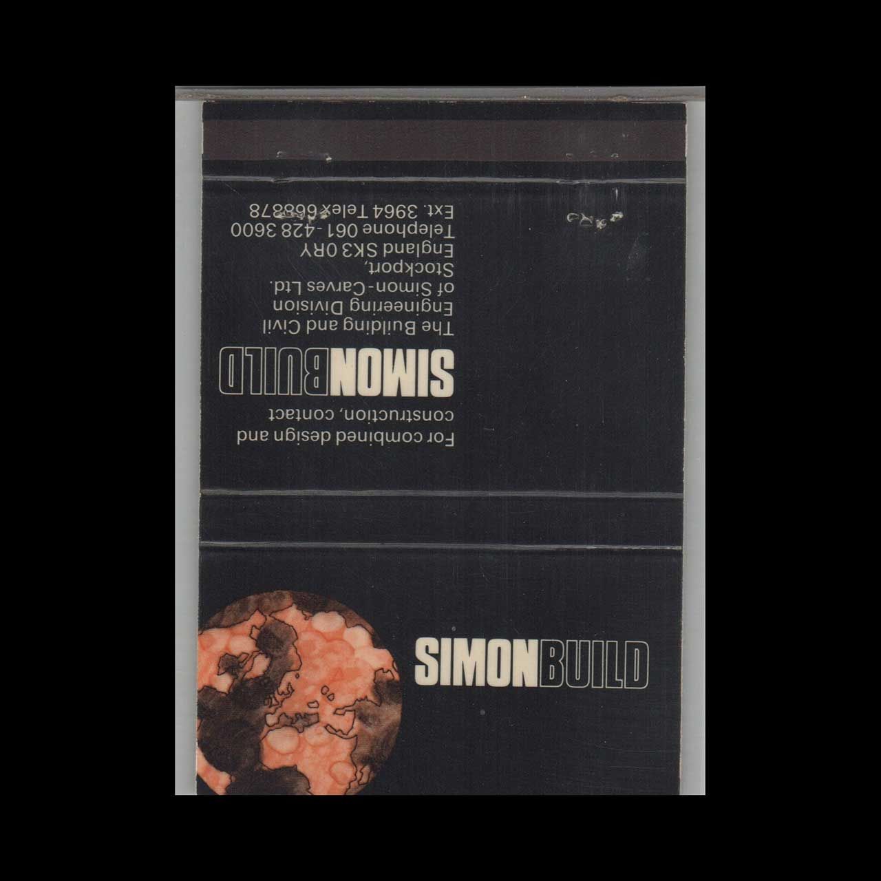 SimonBuild Stockport England Vintage Matchbook Advertising Cover
