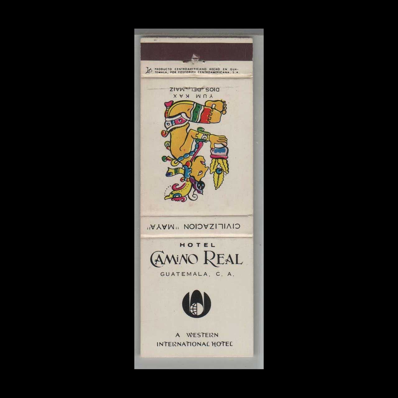 Vintage Hotel Hotel Camino Real Guatemala, C.A. Vintage Matchbook Advertising Cover