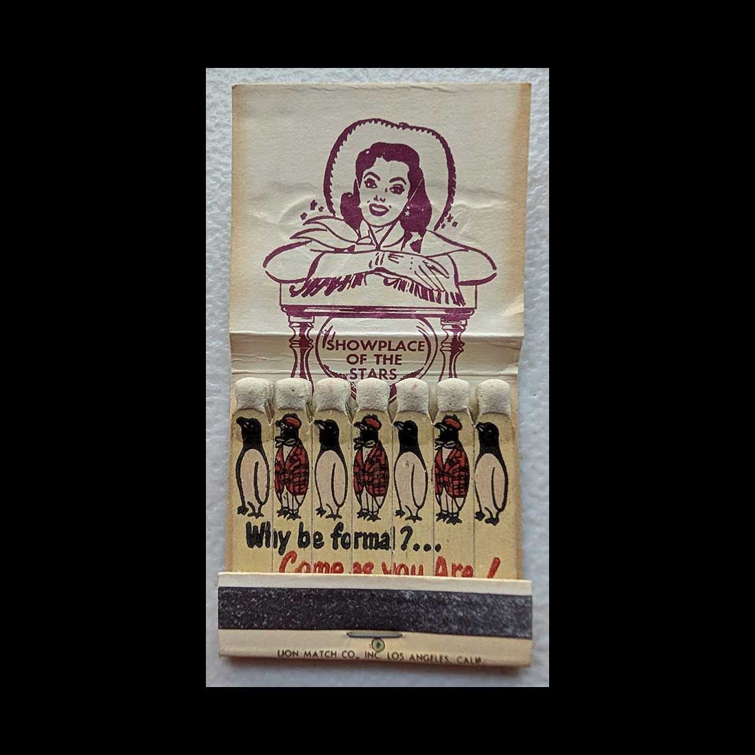 Feature Matchbook Full Book The Sands Show Place Of The Stars Las Vegas, NV Vintage Matchbook Advertising Cover