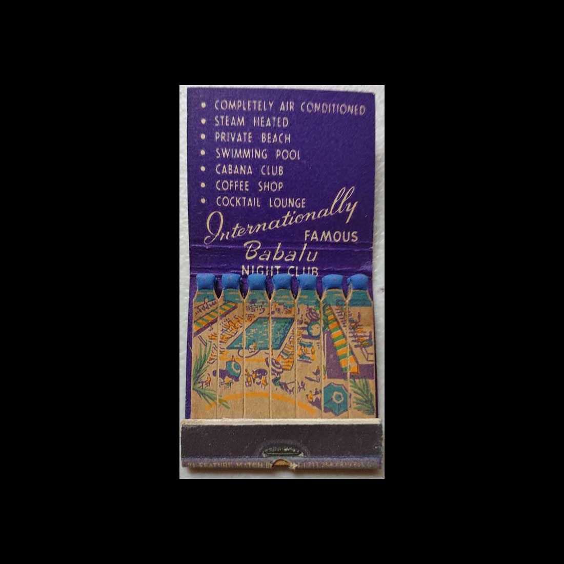 Full Vintage Feature Matchbook Seacomber &amp; Surfcomber Miami Beach Finest Twin Ho Vintage Matchbook Advertising Cover