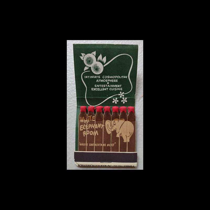 Full Vintage Feature Matchbook Orange Blossom Hotel Sarasota, FL Vintage Matchbook Advertising Cover