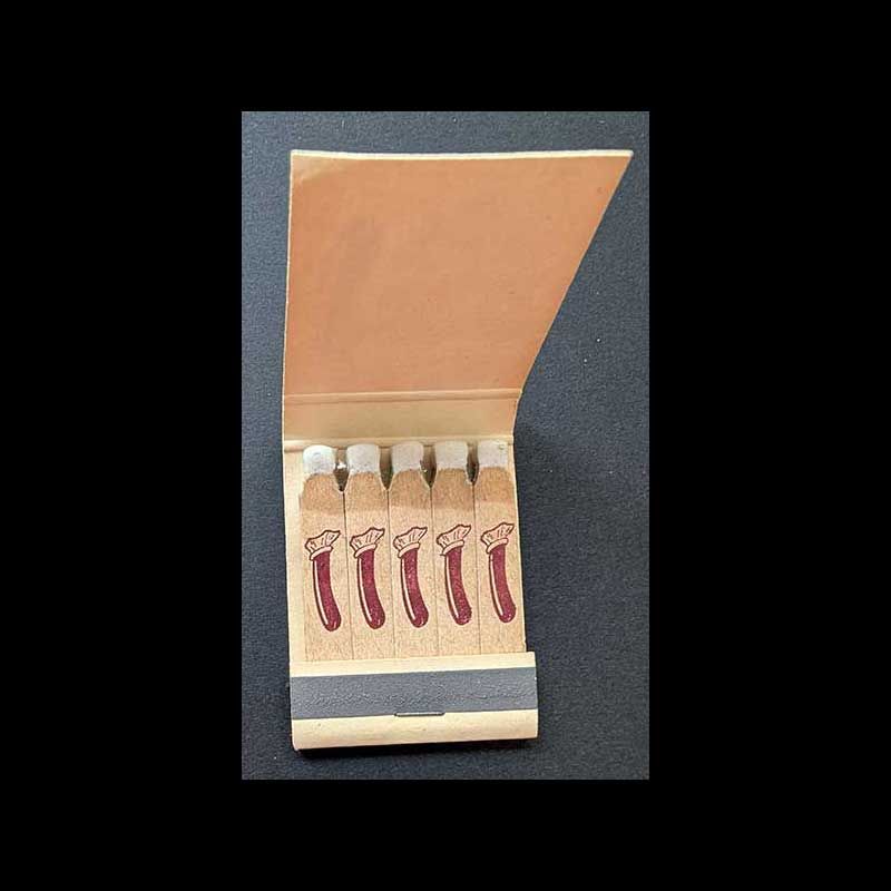 Feature Matchbook Full Book Hot Dog Place Detroit, MI Vintage Matchbook Advertising Cover