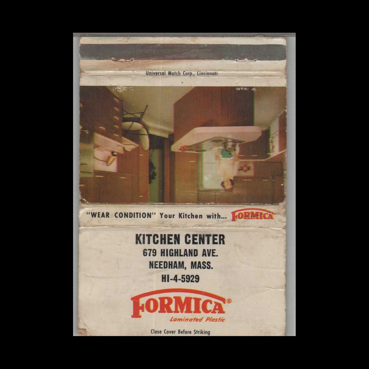 Kitchen Center Needham MA Vintage Matchbook Advertising Cover
