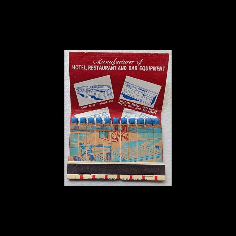 Feature Matchbook Full Book Correct Stainless Steel Equipment Hartland WI Vintage Matchbook Advertising Cover