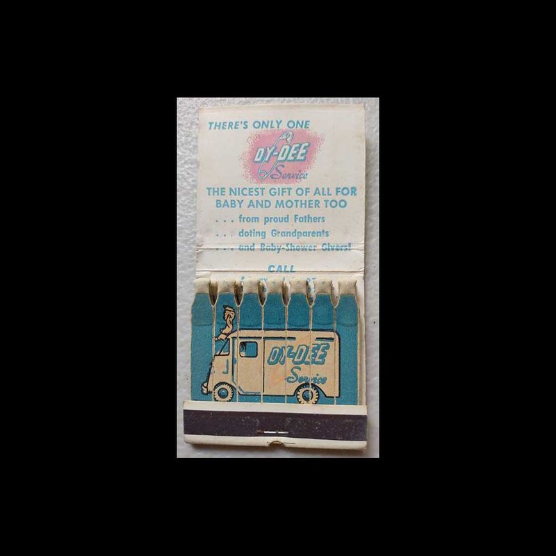 Vintage Feature Matchbook Dy-Dee Diaper Service  Throughout Massachusetts Vintage Matchbook Advertising Cover