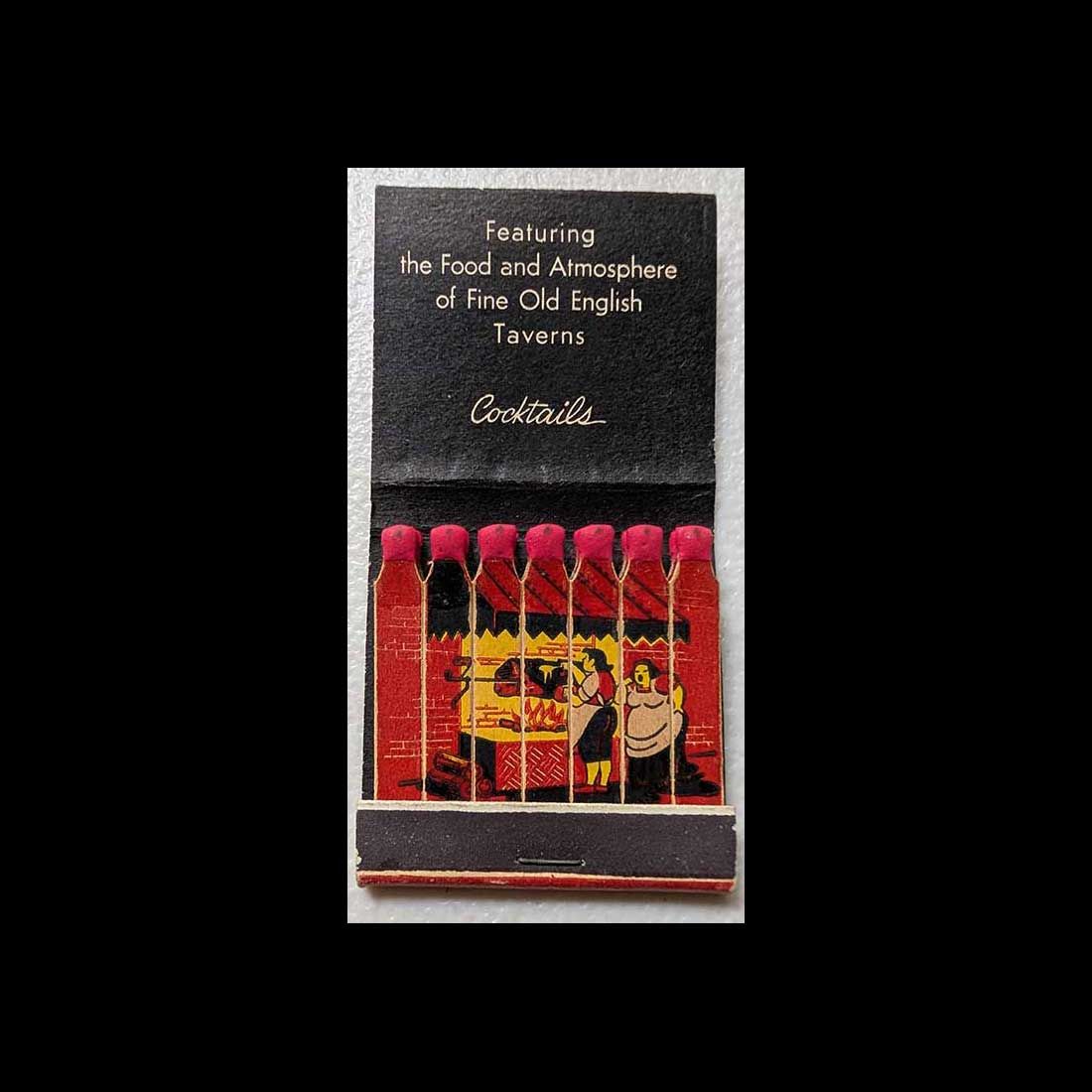 Feature Matchbook Full Book Sabre Room Hotel Winthrop Tacoma, WA Vintage Matchbook Advertising Cover