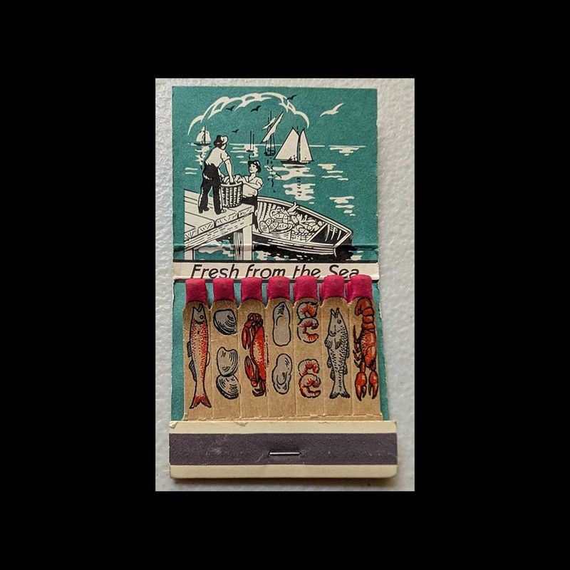 Feature Matchbook Full Book Sea Captain&#39;s House Restaurant Mrytle Beach, SC Vintage Matchbook Advertising Cover