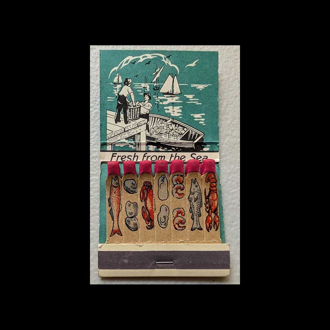 Feature Matchbook Full Book Sea Captain&#39;s House Restaurant Mrytle Beach, SC Vintage Matchbook Advertising Cover