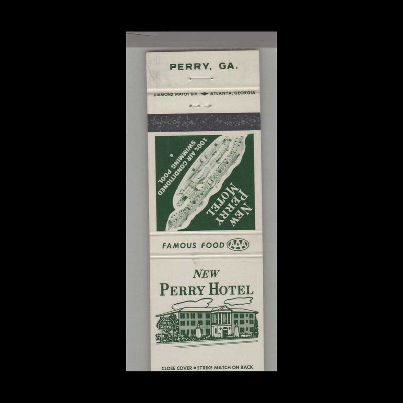 Perry Hotel Perry, CA Vintage Matchbook Advertising Cover