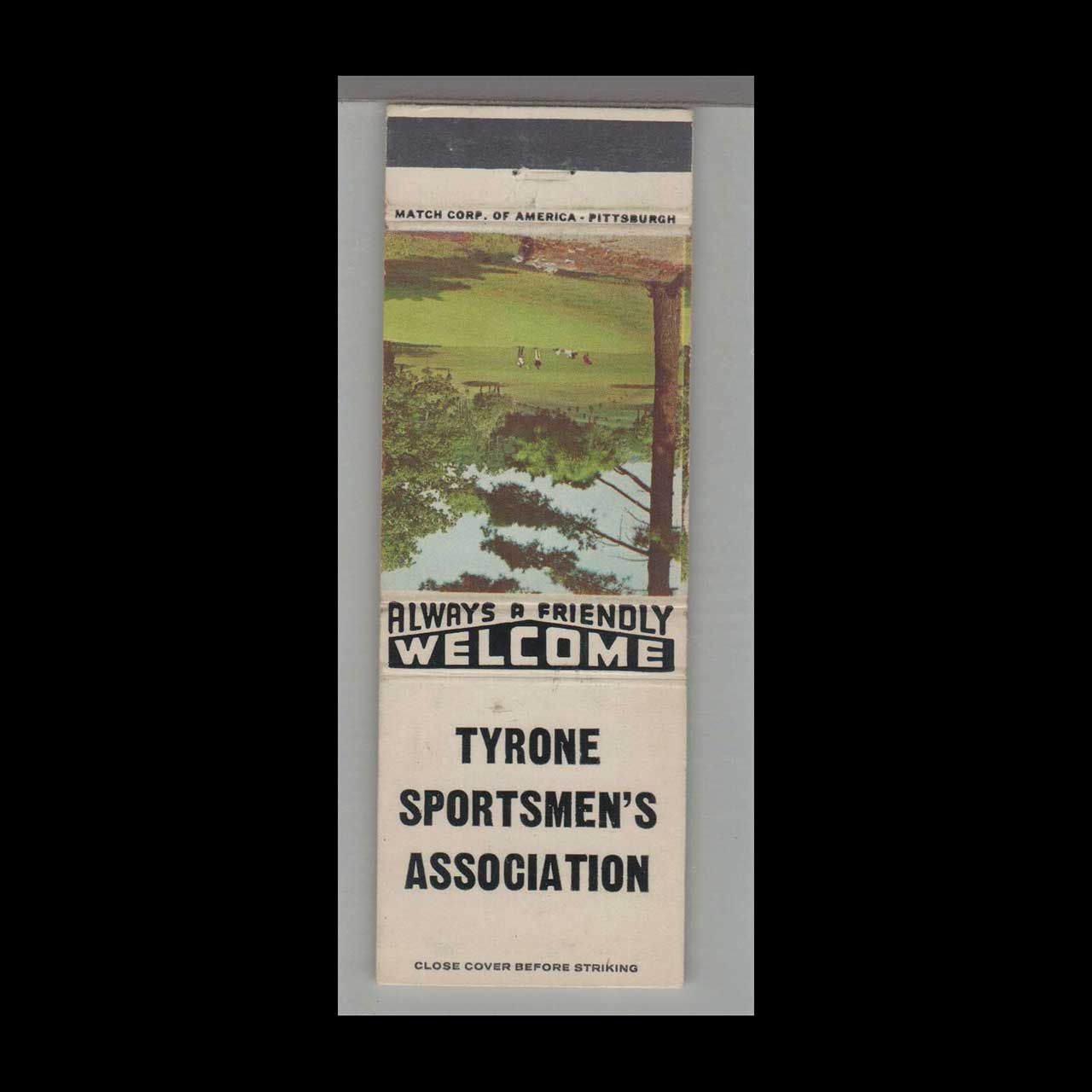 Matchorama - Tyrone Sportsmen&#39;s Association Vintage Matchbook Advertising Cover