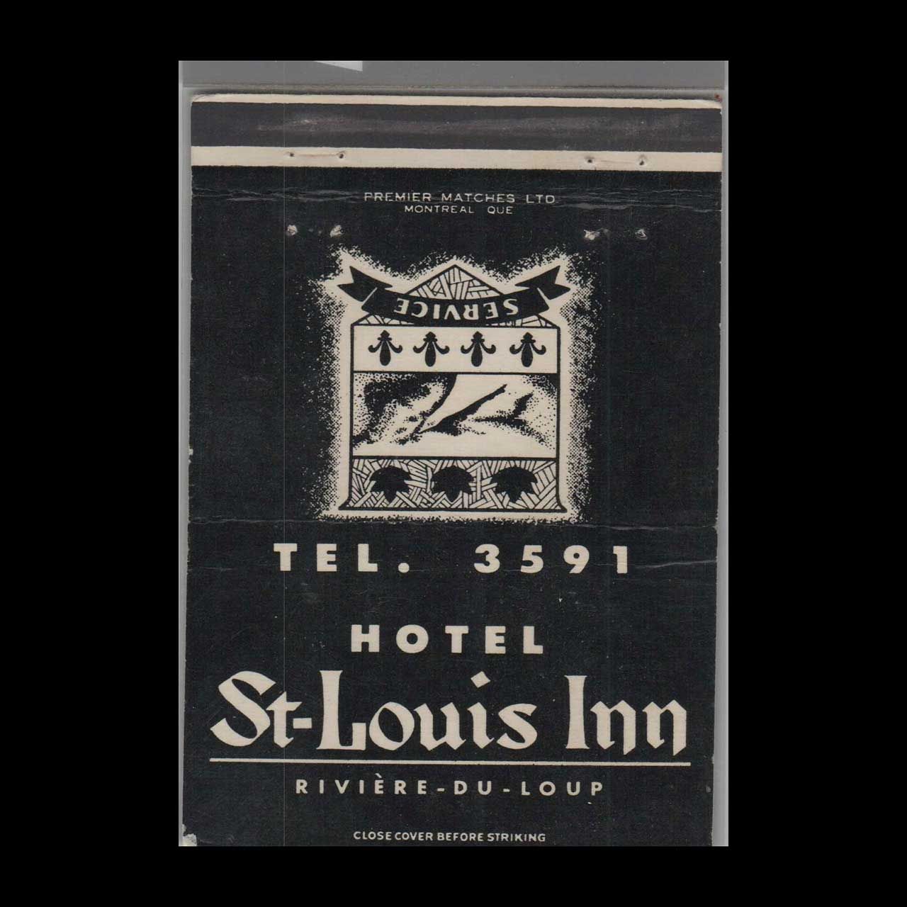 Hotel St. Louis Inn Montreal, Quebec Canada Vintage Matchbook Advertising Cover
