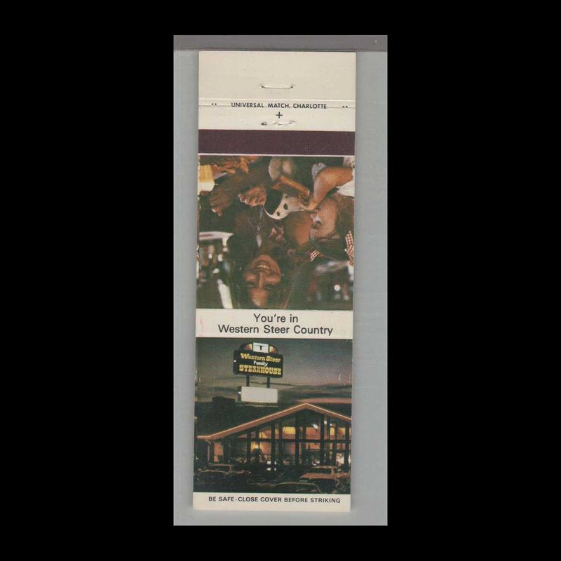 Matchorama - Western Steer Steakhouse Vintage Matchbook Advertising Cover