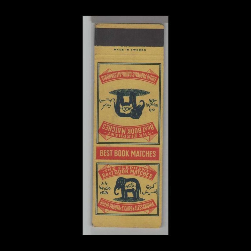 Elephant - The Elephant Best Book Matches Vintage Matchbook Advertising Cover