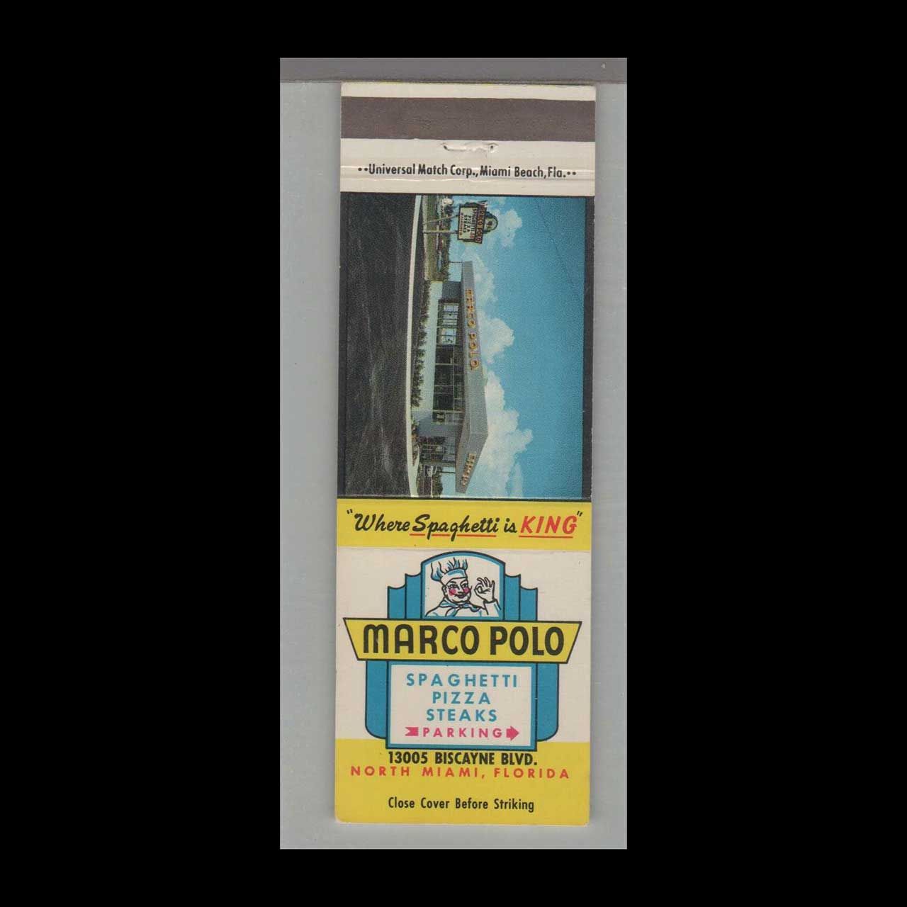 Matchorama - Marco Polo Restaurant North Miami, FL Vintage Matchbook Advertising Cover