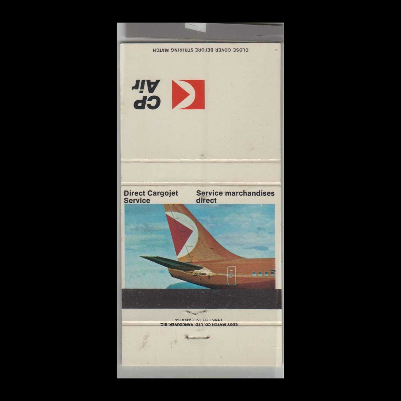 Canadian Pacific Airlines Vintage Matchbook Advertising Cover
