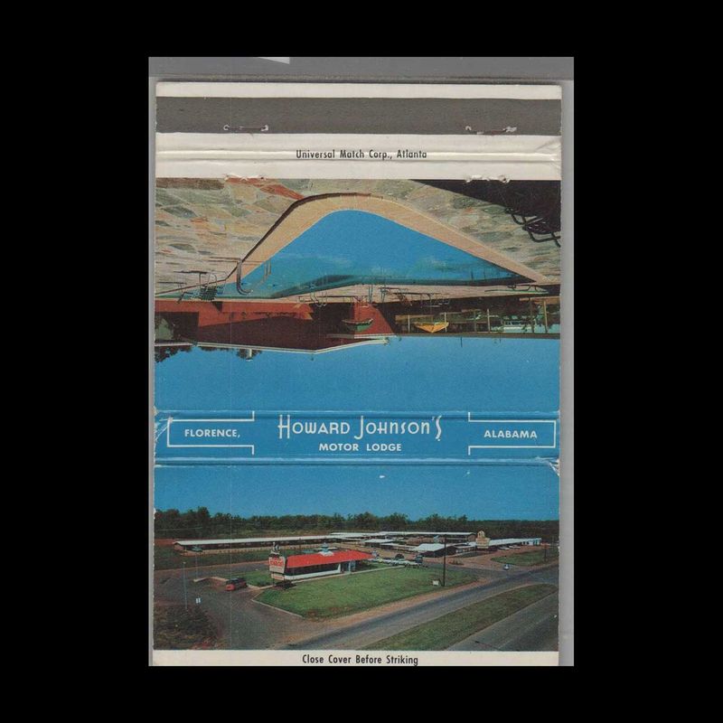 Howard Johnson Motor Lodge Florence, AL Vintage Matchbook Advertising Cover