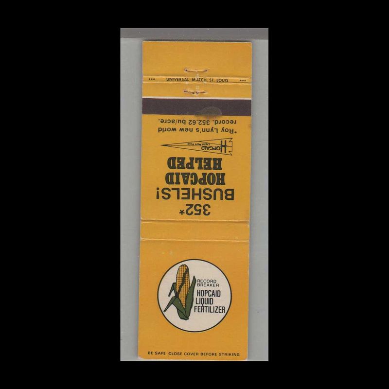 Farm -  Hopcaid Liquid Fertilizer Vintage Matchbook Advertising Cover