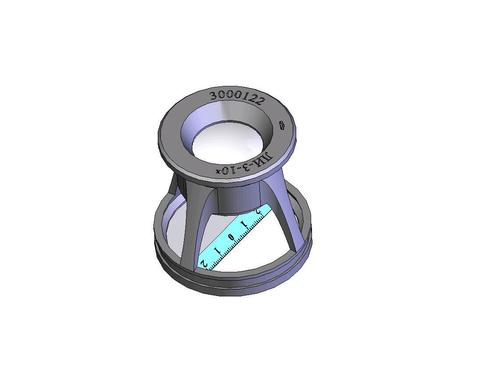 BelOMO 10x Measuring Loupe Folding Magnifier