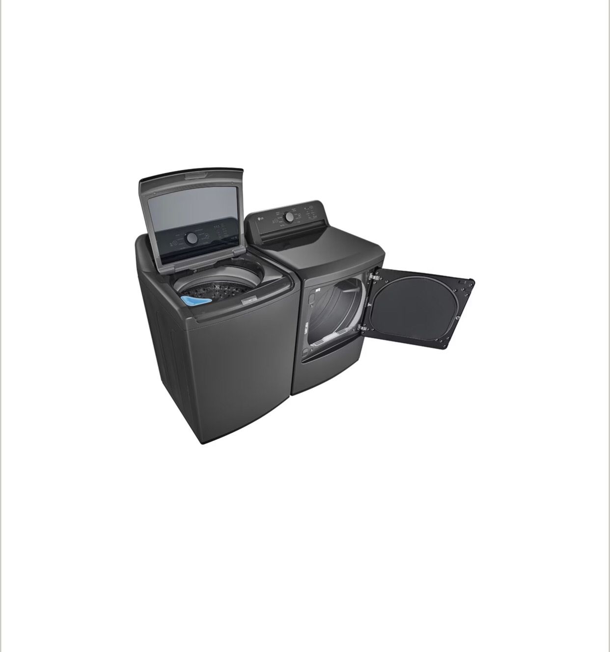 Lavadora LG Inverter 25 Kg + Secadora de gas 25 Kg Color Negro